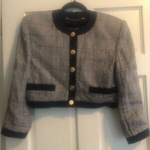 Vintage 80s Escada Cropped Linen Blazer